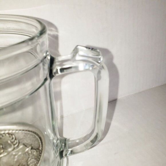 heritage metalworks pewter/glass moose stein/mug - Picture 3 of 6